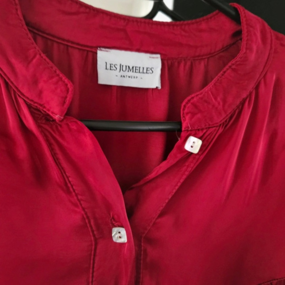 Beautiful  red silk blouse